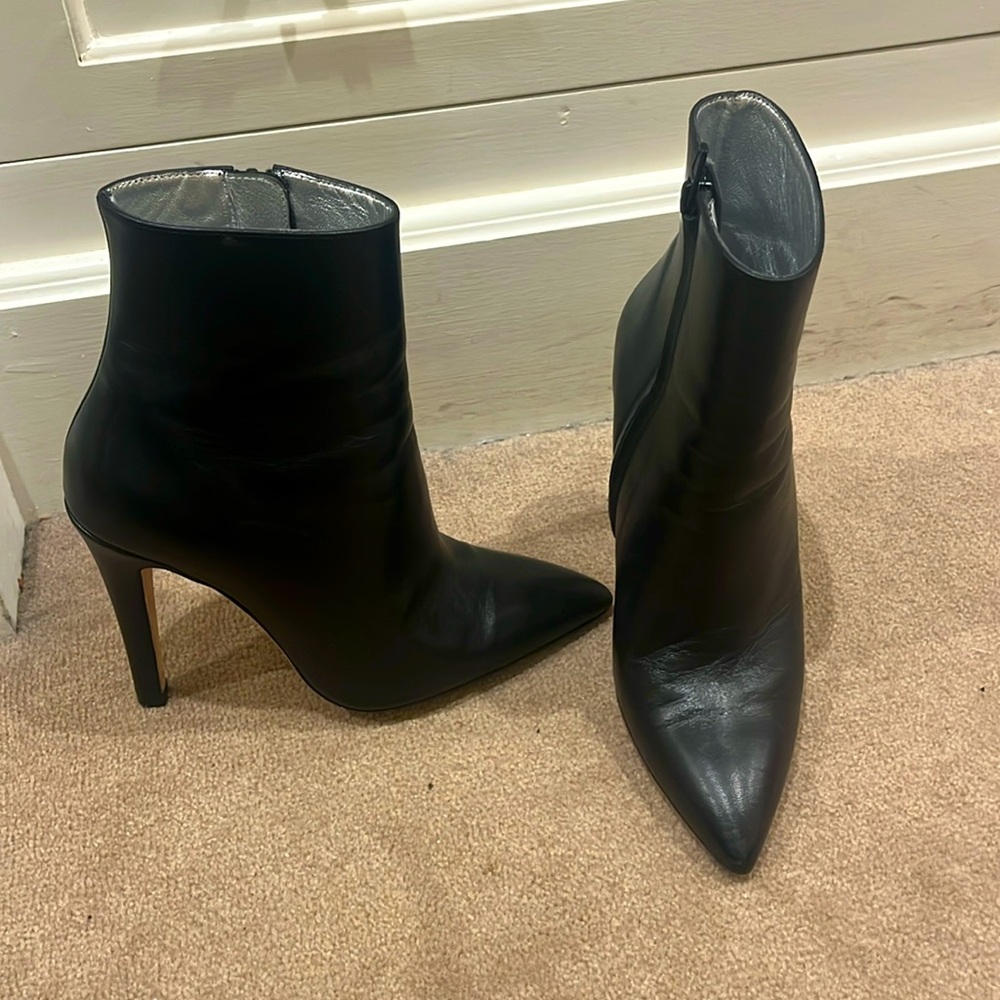 Alexa Chung Nappa Black Leather Boots